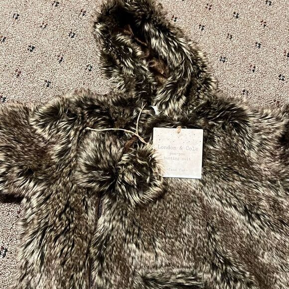 London & Cole One Piece Pom-Pom Bunting Suit 0-6 Months NWT - Picture 2 of 5